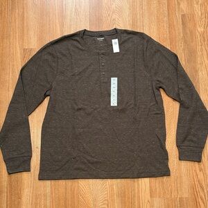 Old Navy Brown Long Sleeve Henley